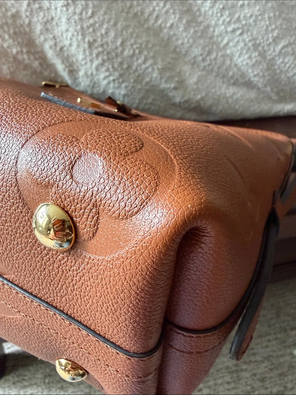 Louis Vuitton Cognac Carry All PM Shoulder Bag